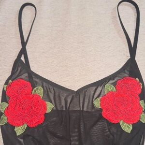 Rose embroidery Italian lingerie